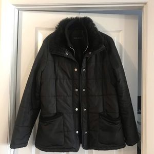 Tahari Black quilted jacket